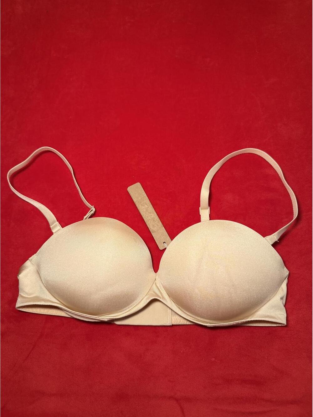 Skims Ultimate Push Up Strapless Bra Color Sand Size 34B